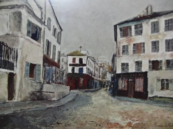 ユトリロ、MauriceUtrilloソルバン道り、限定高級画版、新品額付