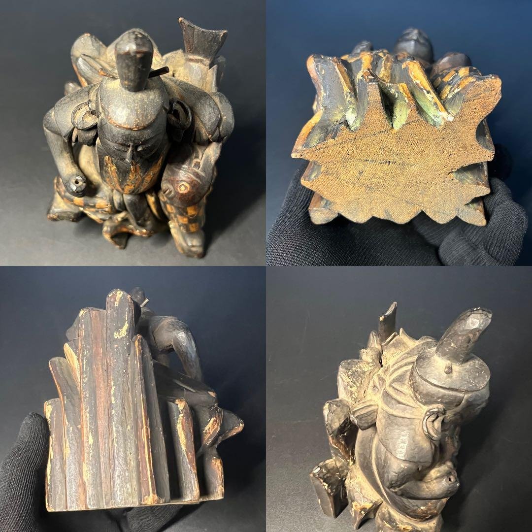 江戸後期〜明治初期 木彫 恵比寿像 ◎一木彫／古色自然／数寄者好み◎古美術庵々