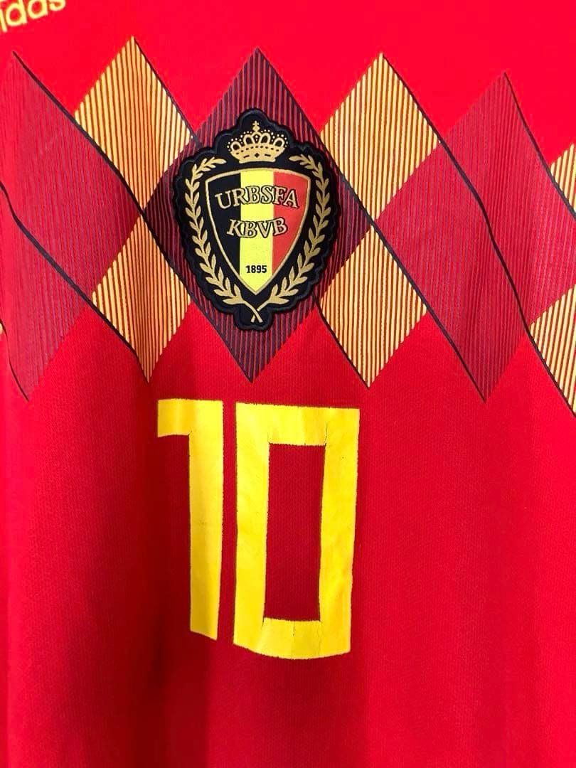 adidas ベルギー代表　アザール　サッカーシャツ XL レッド 10番