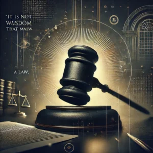 it is not wisdom but authority that makes a law. t - tymoff